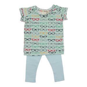 Teela Unisex Baby' Glasses Legging Set