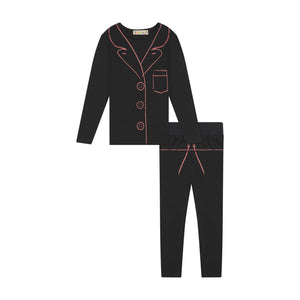Print Loungeware Set - mauve/black