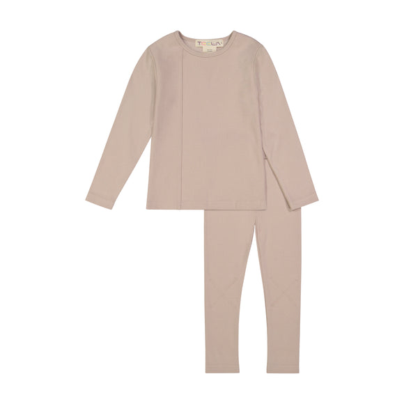 RIB 2 Piece Loungeware - POWDER DUST - FINAL SALE