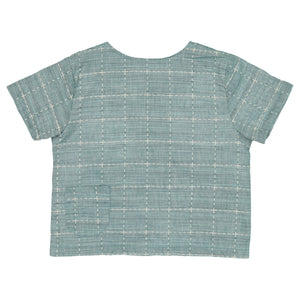 BEN Baby Boy Stitch Overlay Top- artichoke - FINAL SALE